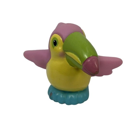 FISHER PRICE LITTLE PEOPLE Toucan Pink & Yellow w Green Bill Bird Toy - Picture 6 of 11